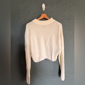 Divided Cream Turtleneck Sweater